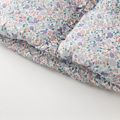Floral Print Kids Girl Warm Hooded Outerwear childrensterritory