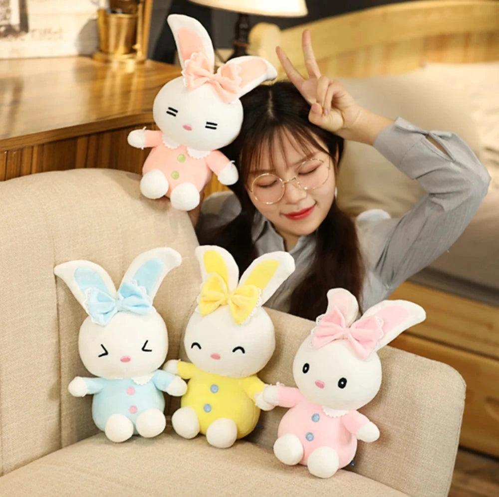 30CM Candy Color Rabbit Plush Toy for Birthday Christmas Gift childrensterritory
