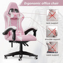Adjustable Gamer Chairs with Lumbar Cushion + Headrest childrensterritory