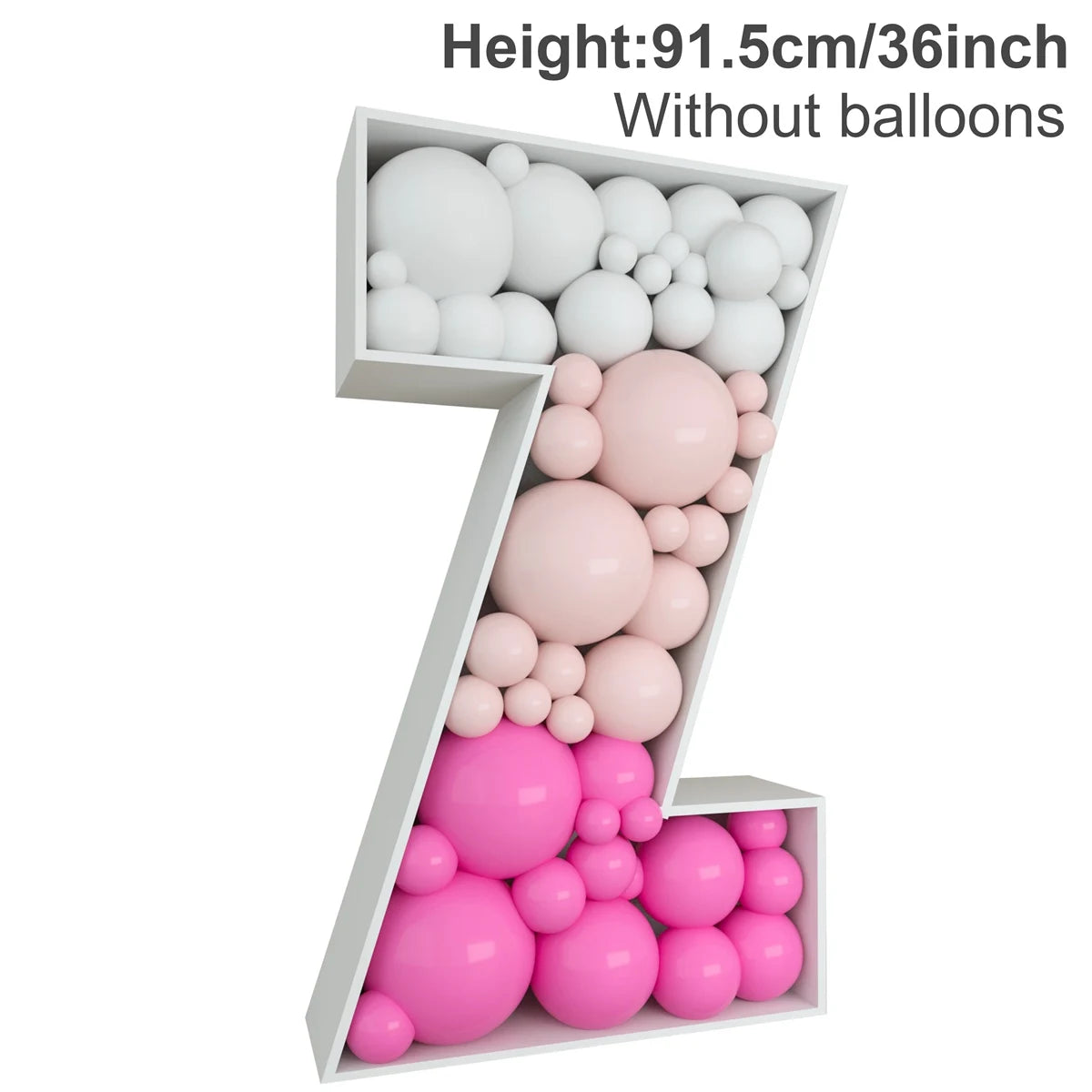 91.5CM Balloon Mosaic Letter Frame Box for Birthday, Baby Shower childrensterritory