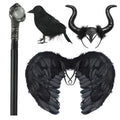 Kids Girls Demon Queen Maleficent Halloween Costume
