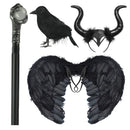 Kids Girls Demon Queen Maleficent Halloween Costume