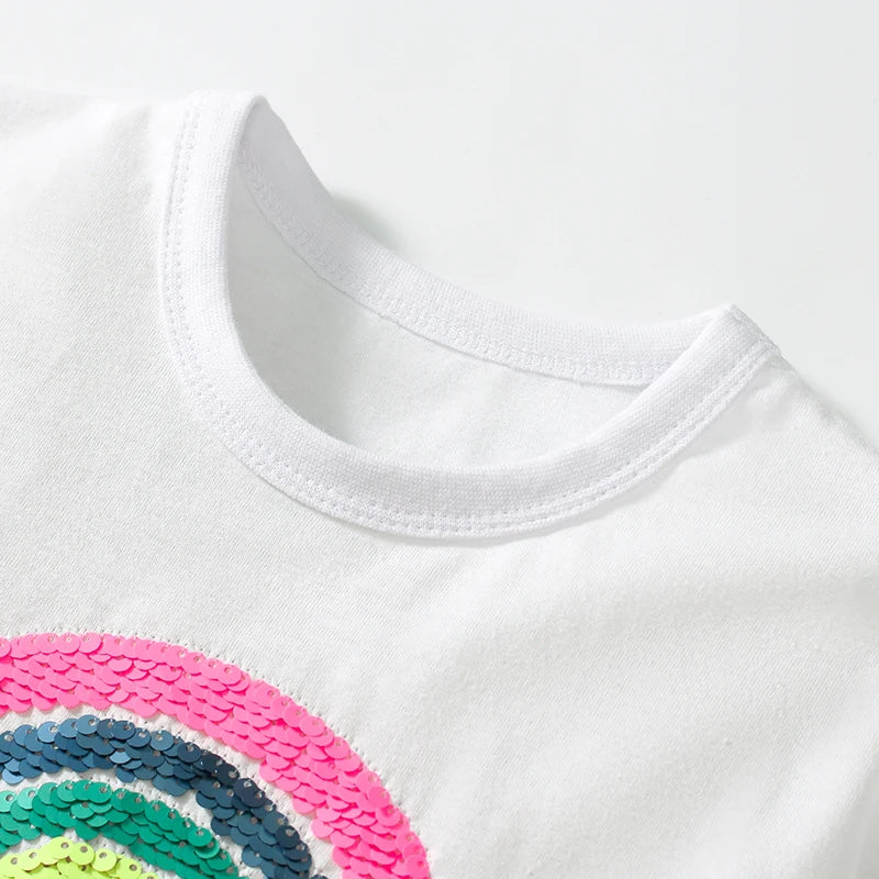Girls Rainbow Print Clothing Sets for Summer childrensterritory