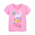 Girls Cartoon Print Casual Summer T-Shirts