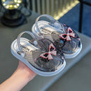 Rhinestones Bow Design Princess Slippers for Kids Girls