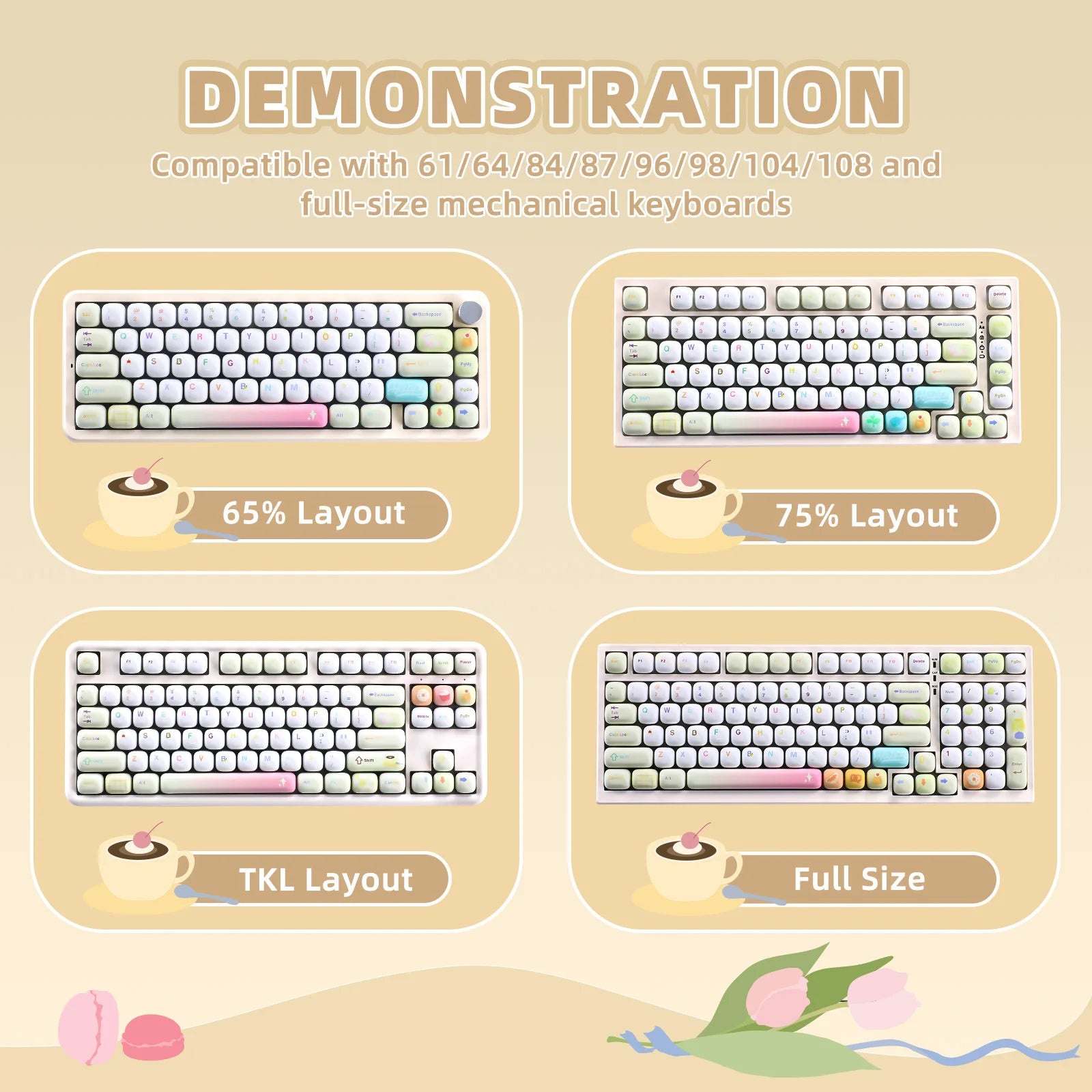 Colorful Cartoon Design Gaming keyboards