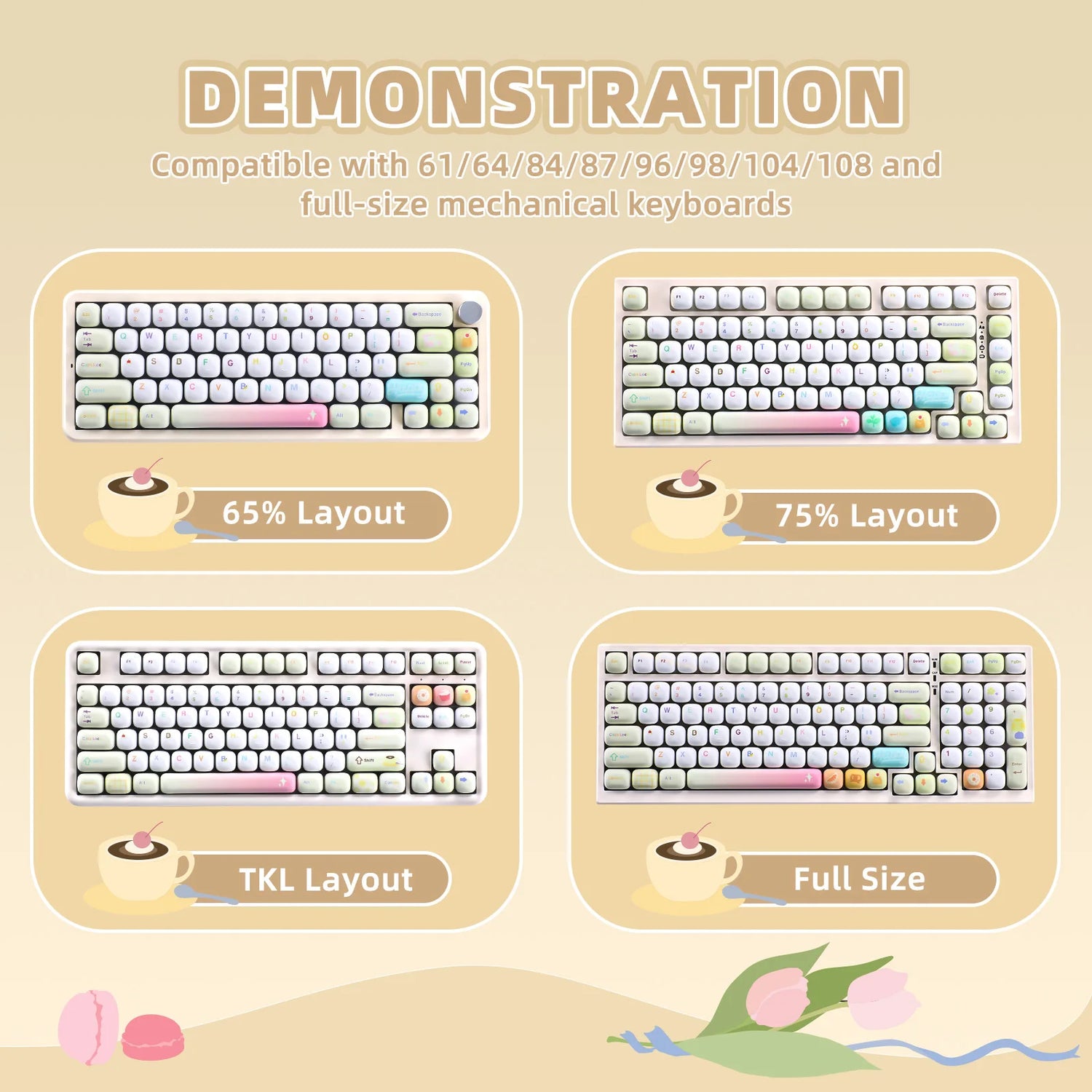 Colorful Cartoon Design Gaming keyboards childrensterritory