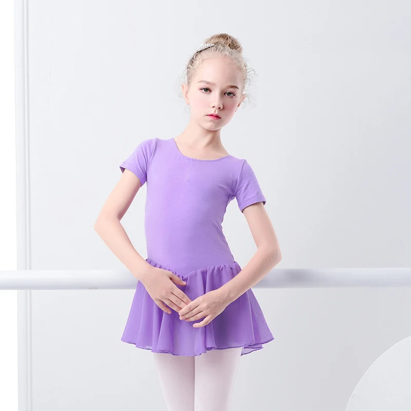 Kids Girls Long/Short Sleeve Ballet Leotard/Dancewear childrensterritory