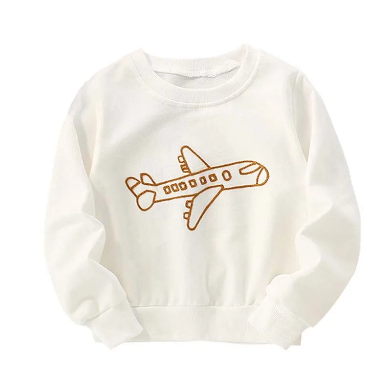 Girls White Casual Cotton Sweatshirts childrensterritory