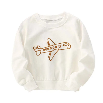 Girls White Casual Cotton Sweatshirts childrensterritory