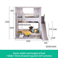 Multifunctional Kids Bunk Bed with Safety Fence and Storage childrensterritory