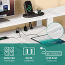 Computer Desk in L Shape with Power Outlets and File Cabinet childrensterritory