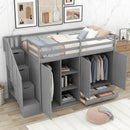 Multipurpose Loft Bed featuring Shelves, Closets, and Storage childrensterritory