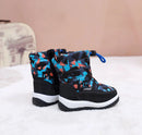Kids Fashion Printed Warm Fur long Zipper Boots childrensterritory