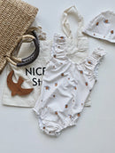 Baby Girl Stripe / Solid Color / Print Pattern Swimwear
