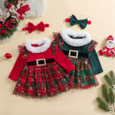 Baby Girls Christmas 2 Piece Dress & Bow Headband childrensterritory