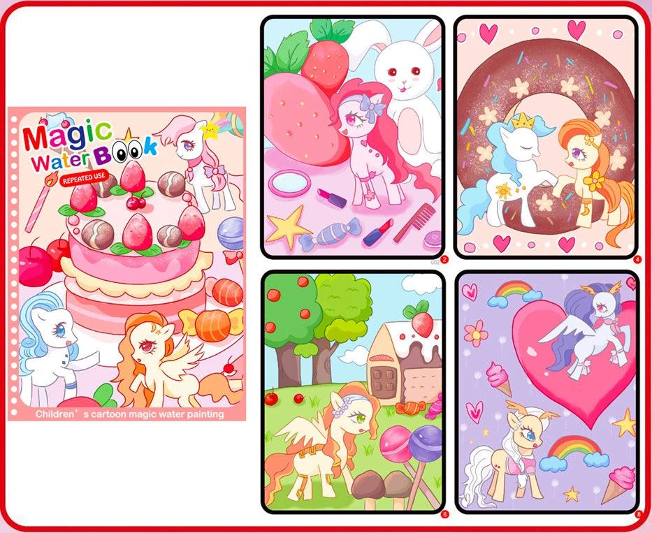 Kids Magic Water Coloring Books Toys for Birthday Gifts childrensterritory