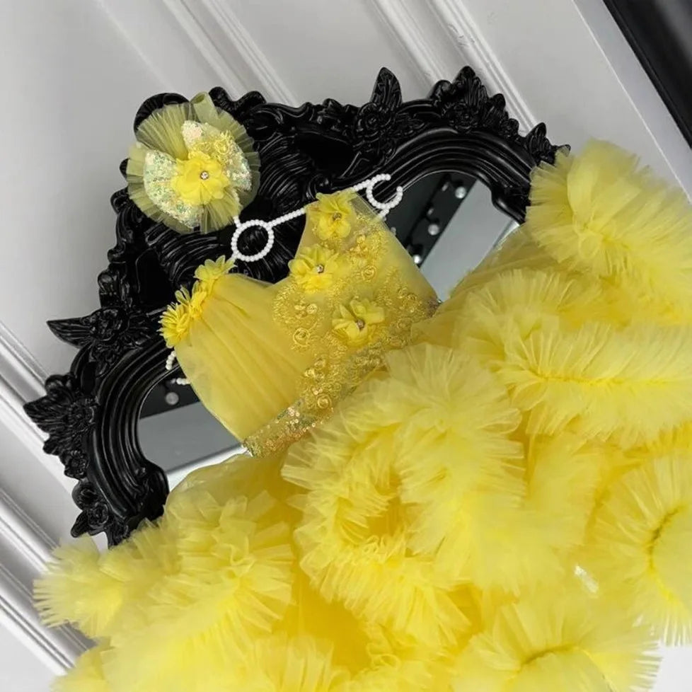 Puffy Tutu Ruffled Tulle Baby/Kid Girls Birthday Party Dress