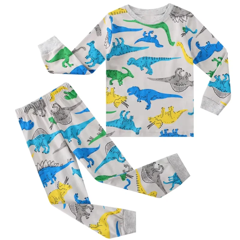 Long-Sleeved Cartoon Print Autumn Kids Clothing Set