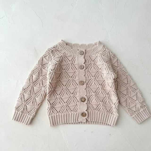 Baby Girls Long Sleeve Embroider Knit Cardigan childrensterritory