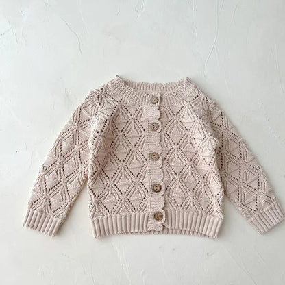 Baby Girls Long Sleeve Embroider Knit Cardigan childrensterritory
