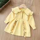 Kids Girls Fashionable Print Skirt Princess Sweater Dresses childrensterritory