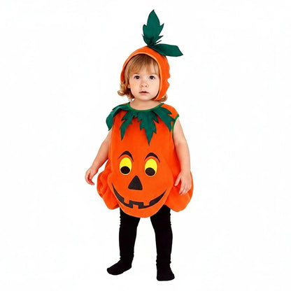 Kids Girls Fancy Cosplay Dresses for Halloween with Pumpkin Bag