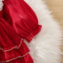 Baby Girl Flower Pattern Fluffy Dresses for Spring And Autumn