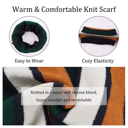 Baby/Kids Stripe Pompom Hat and Scarf 2Pcs Winter Set childrensterritory