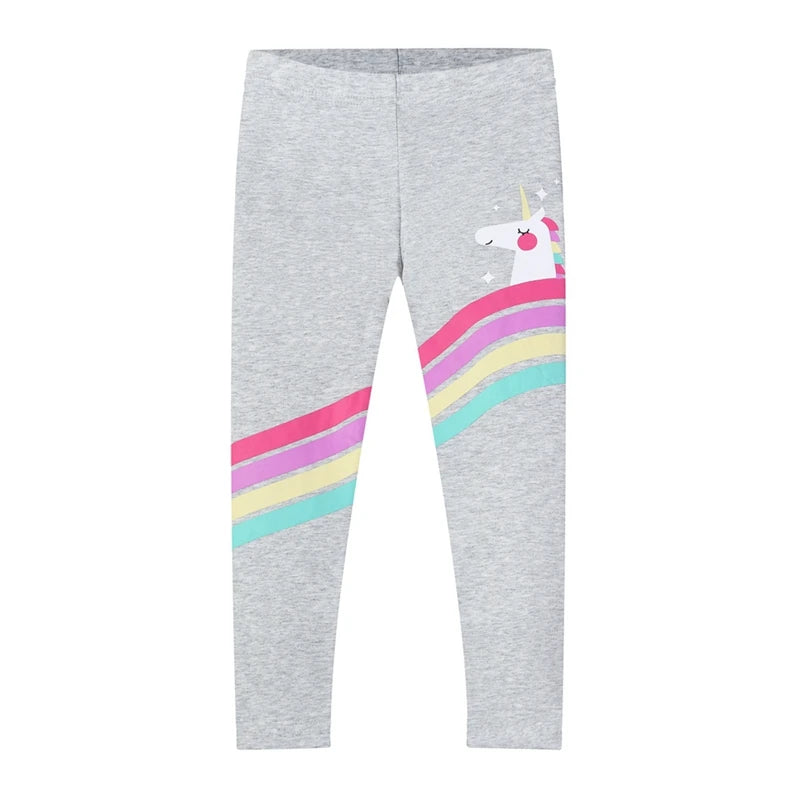 Kids Girls Cartoon Pattern Casual Leggings For 2-8 Years childrensterritory