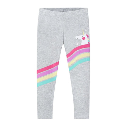 Kids Girls Cartoon Pattern Casual Leggings For 2-8 Years childrensterritory