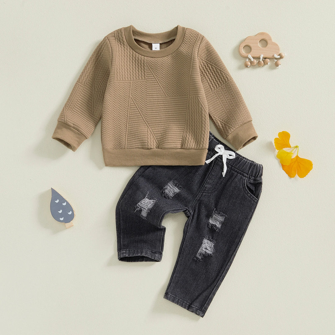 Toddler Boy Winter Warm Fleece 2Pcs Outfits
