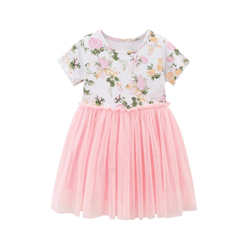 Kids Girls Floral Print Summer Party Dress childrensterritory
