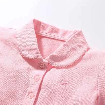 Little Girls Shorts Sleeve Polo Shirts for Summer childrensterritory