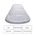 Kids Girls Lace Design 3 Hoops Underskirt for Dresses