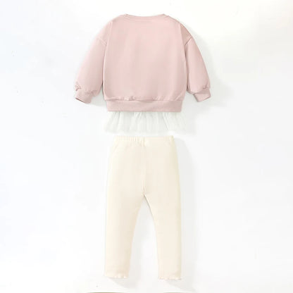 Cartoon Dancing Design Girls Clothing Set childrensterritory
