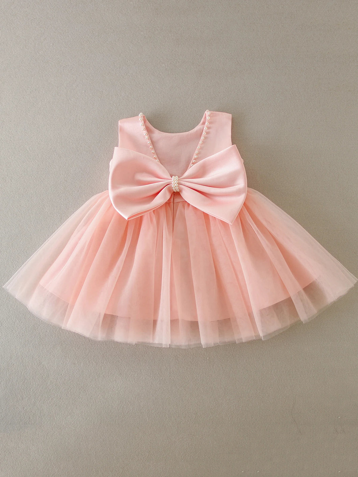 Toddler Girls Bow Design Formal Occasion Tutu Fluffy Gown
