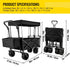 Folding Wagon Utility Carts With Removable Canopy & Wheels childrensterritory