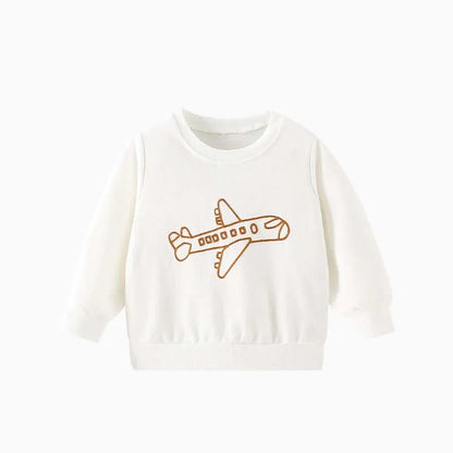 Girls White Casual Cotton Sweatshirts childrensterritory