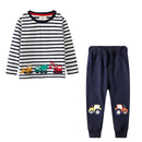 Kids Cartoon Animals and Letter Print 2 Piece Suit Sets childrensterritory