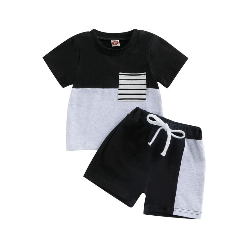 Baby Boys Short Sleeve Tops and Shorts Set for Summer childrensterritory