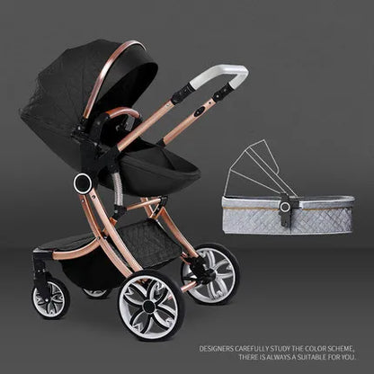 2 in 1 Folding Luxury High Landscape Baby Pram childrensterritory