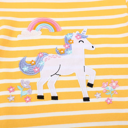 Cartoon Animal Design Little Girls Cotton T Shirts for Summer childrensterritory