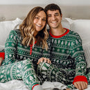 Elk and Tree Print Matching Winter Loungewear Pjs