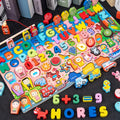 Kids Wooden Numbers Shapes Matching Montessori Toys childrensterritory