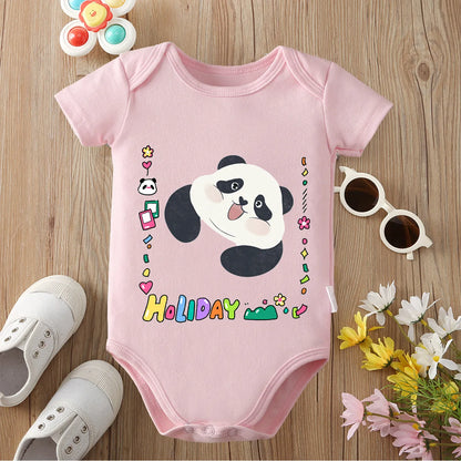Panda Print Baby Romper/One-piece