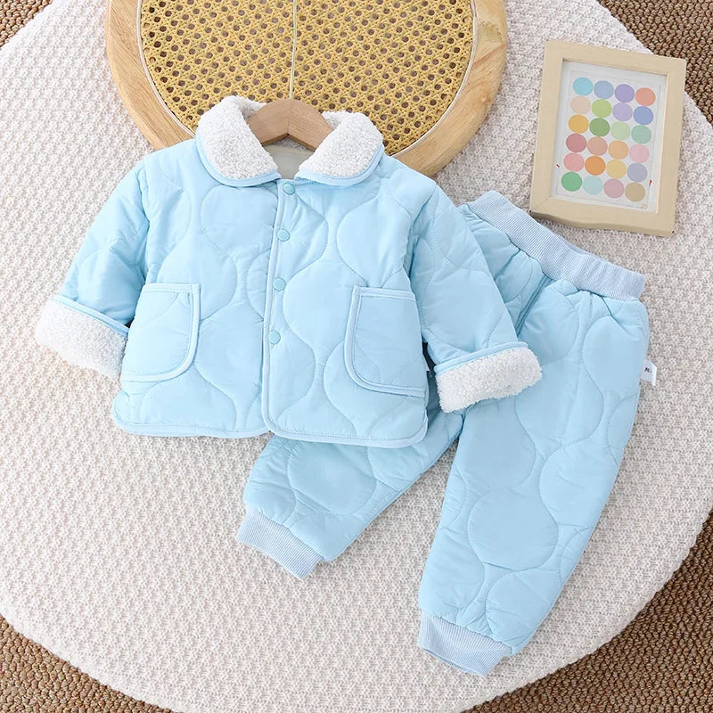 Kids Collar Design Soft Winter Clothing Set childrensterritory