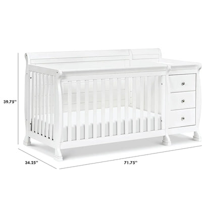 The 4-in-1 White Convertible Crib and Changer Combo childrensterritory