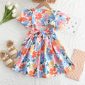 Kids' Elegant Floral Print Sundresses for Summer childrensterritory