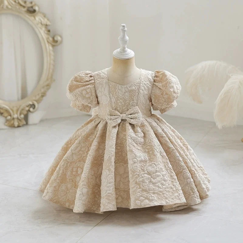 Elegant Flower Printing All Over Puffy Sleeveless Princess Dress